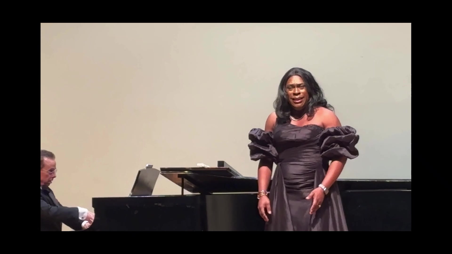 Xavier Williams performing a recital with piano